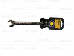 Ключ рожково-накидной с трещоткой и шарниром CrV 14мм СИЛА (202118)